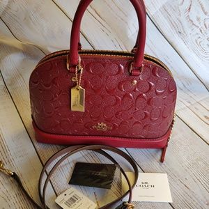 Coach Signature Sierra Mini Satchel Red